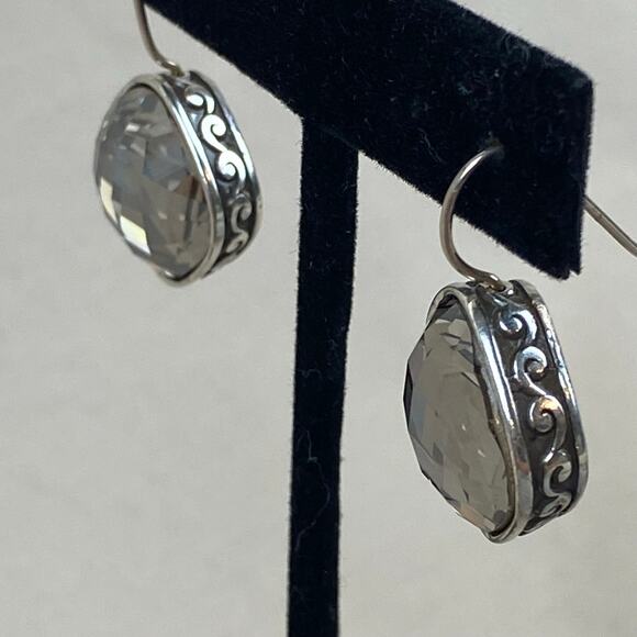 Brighton Champagne Taupe Silver Plated Venus Rising Swarovski Crystal Earrings - Picture 6 of 8